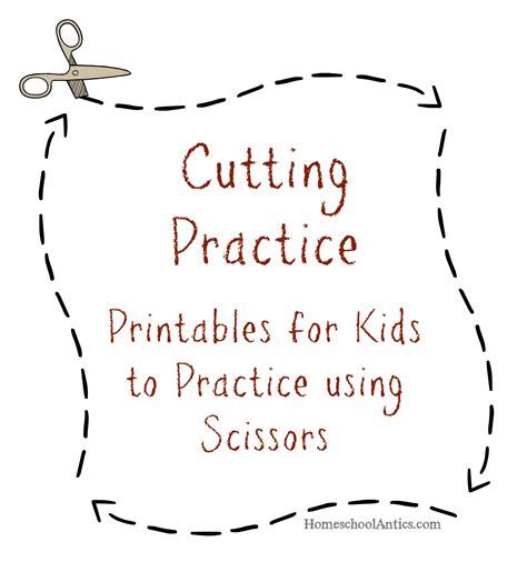 Help kids practice their fine motor skills; Cutting Practice Printables