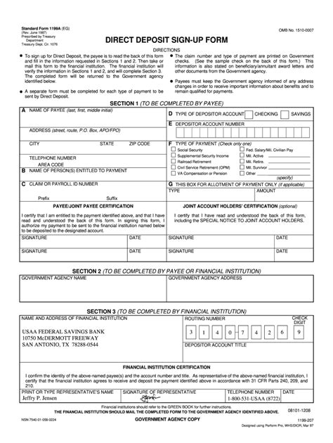 How to fill out a check for deposit. Usaa Direct Deposit Form - Fill Out and Sign Printable PDF ...