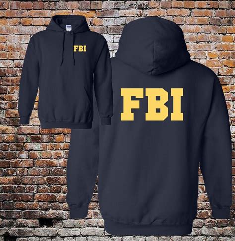 Fbi Agent Hoodie Field Agent Pullover Realistic Pullover Etsy