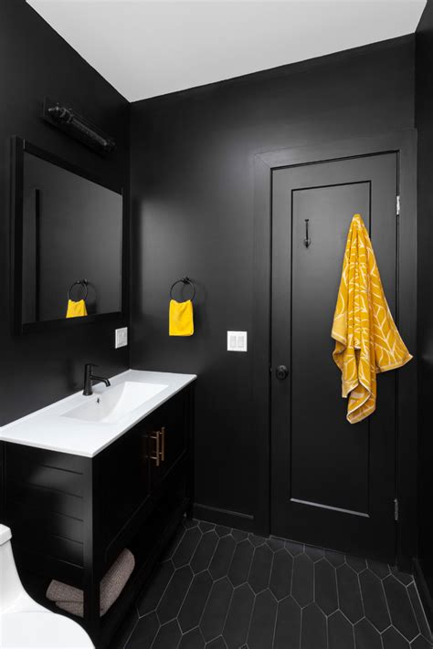 Black Modern Bathroom Industrial Bathroom New York By Ward 5