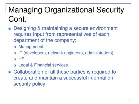 Ppt Chapter 4 Security Policy Documents And Organizational Security
