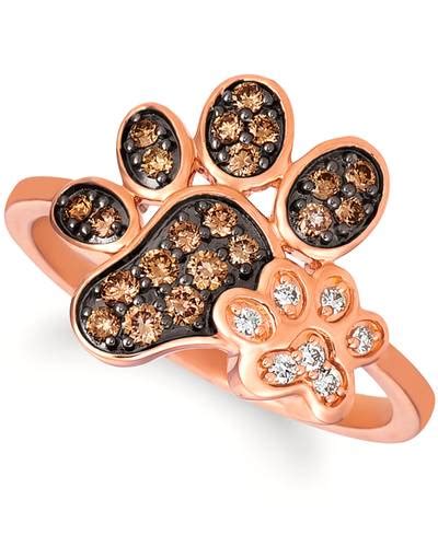 K Strawberry Gold Ring Chocolate Diamonds Nude Diamonds Yrkb