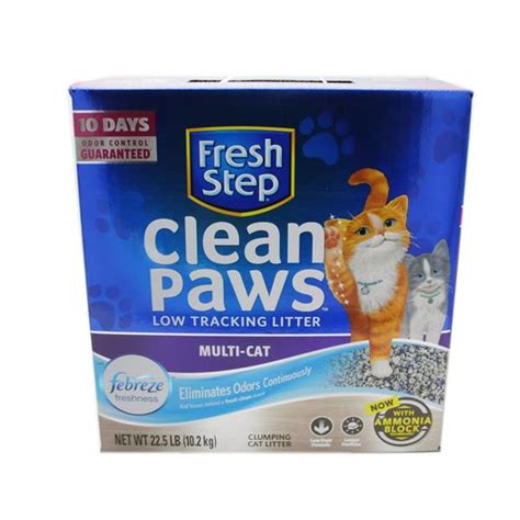 The dampened litter doesn't get caked to the inner surfaces of the litter box. Fresh Step Clean Paws Multi Febreze Clumping Cat Litter ...