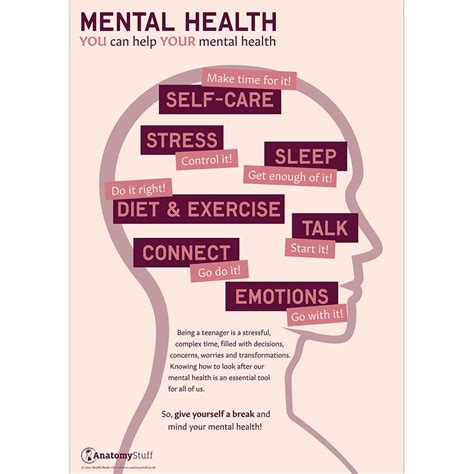 You Can Help Your Mental Health Poster Pshe School Education Chart