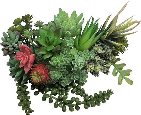 Artificial Succulent Plants For Decoration Unpotted 15pcs Fake Plant