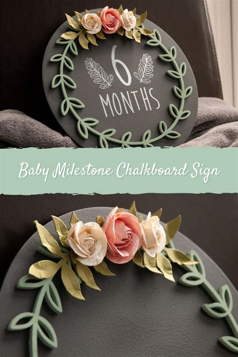Baby Monthly Milestone Chalkboard Sign Floral Wreath Chalk Etsy Uk