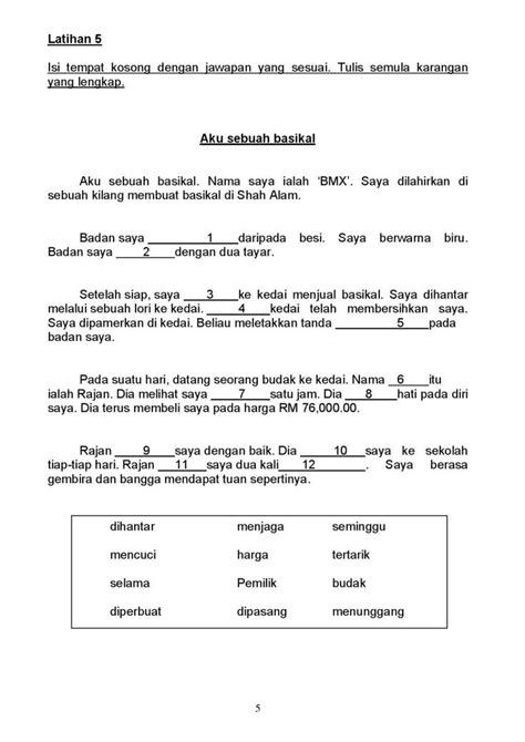 Usahakan saat melancarkan ritual ini, anda berada di tempat yang sepi dan gelap, bisa di kamar atau di tempat lain yang menurut anda aman tanpa gangguan orang lain. 28 Set Latihan Karangan Isi Tempat Kosong, Sesuai Untuk ...