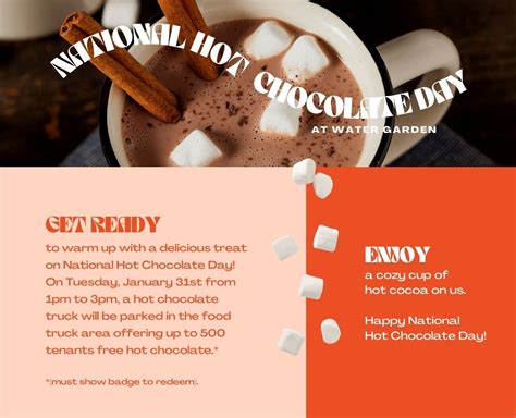 National Hot Chocolate Day — Water Garden