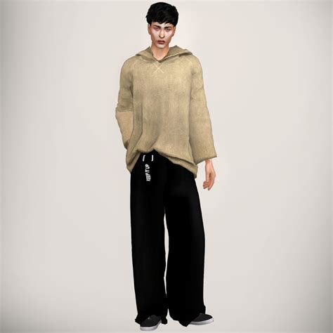 Wide Sleeve Raglan Hoodie And Long Loose Fit Pants By 2sanghaec Sims 4