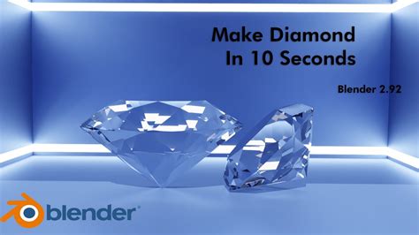 Make A Diamond In 10 Seconds Blender 3d Easy Tutorial Youtube