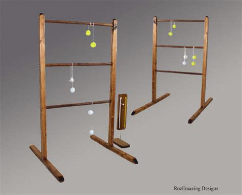 Ladder Ball Game Set With Tote Wooden By Rozemazingdesigns