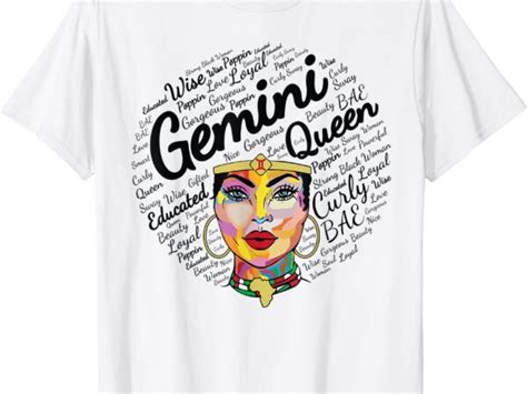 Gemini Black Women Born In May June Gemini Queen T Shirt Men Buy T