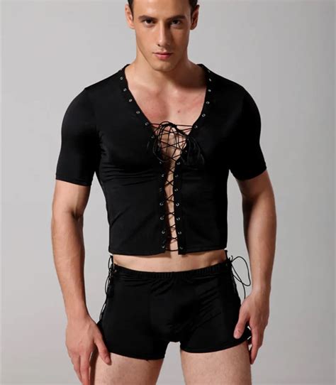 Men Sexy Shapers Set Tank Tops Breathable Wrapped Chest Vest Tight Gay Underwear Catwalk Stage