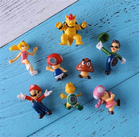 Super Mario Magnets 8 Characters Set Etsy