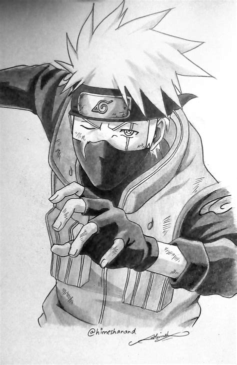 Kakashi Dibujo Naruto Sketch Drawing Naruto Sketch An