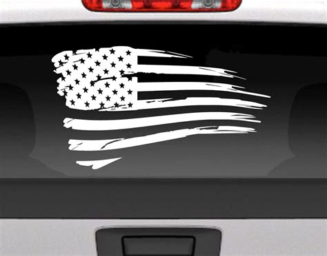 Distressed American Flag Vinyl Decal Sticker Usa Patriotic Decal