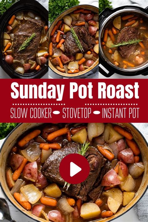 Classic Sunday Pot Roast Video Recipe Video Pot Roast Slow