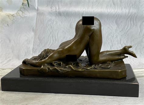 Grande Erótico Carne Woman Bronce Escultura Naked Estatuilla De Figura Obra
