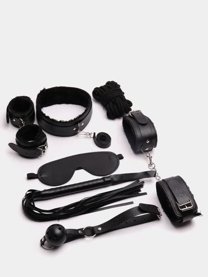 Набор БДСМ 8 предметов наручники плетка кляп ошейник веревка для связывания маска за