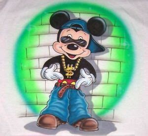 The mickey mouse universe is a fictional shared universe which is the setting for stories involving disney cartoon characters mickey and minnie mouse, . Airbrushed Gangsta Mouse Mickey Inspired Custom T-shirt ...