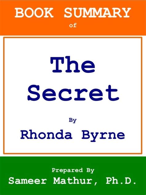 Summary The Secret By Rhonda Byrne Ebook Adobe Epub