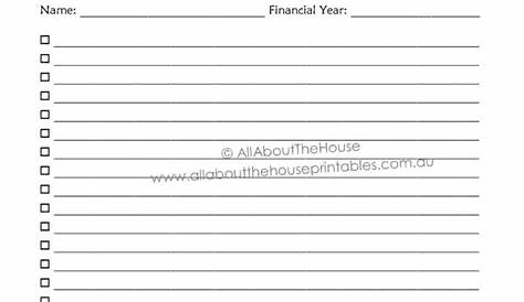 free income tax organizer worksheets
