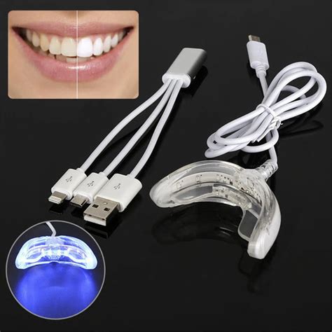 Portable Smart Led Teeth Whitening Device 3 Usb Ports For Android Ios Dental Bleaching System