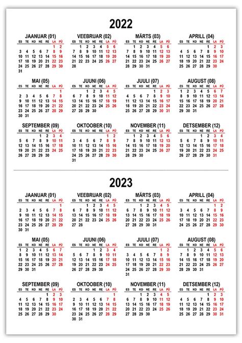 Kalender 2022 2023 Kalendridsu Tasuta Eestikeelsed Kalendrid