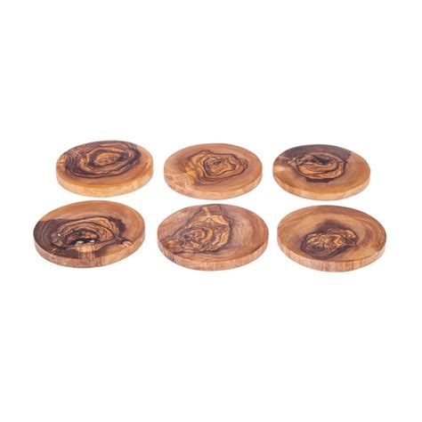 Olive Wood Set Of Round Ashtray With Cover Round Tea Light Candle