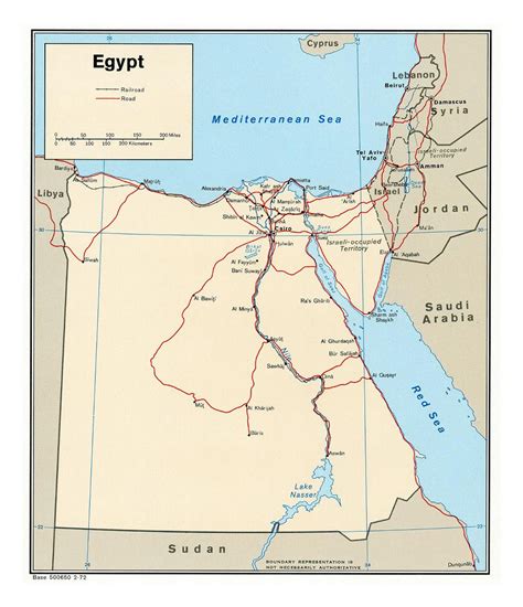 Category maps of egypt on sister projects Detailed political map of Egypt with roads, railroads and major cities - 1972 | Egypt | Africa ...