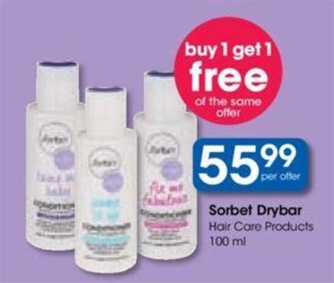Sorbet Drybar Hair Care Products 100 Ml Offer At Clicks