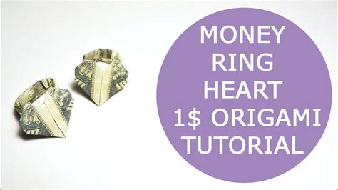 How To Make An Origami Dollar Ring Moneygami Youtube Earn Money With