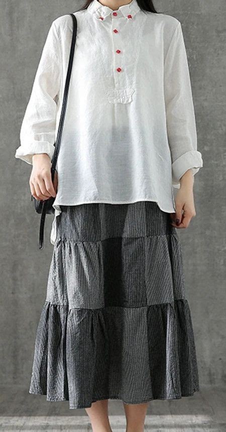Casual Cotton Linen Loose Fitting Women S Skirts Maxi Skirts Summer