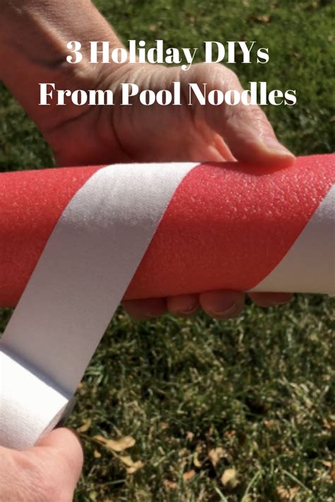 How To Make 3 Holiday Diys From Pool Noodles Christmas Decorations