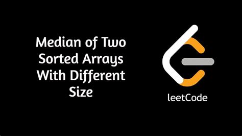 Median Of Two Sorted Arrays LeetCode 4 Python Solution YouTube