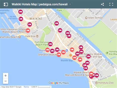Best Hotels In Waikiki Map List Oahu Hotels Honolulu Hawaii
