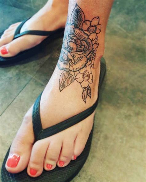 Flower Ankle Tattoo Best Tattoo Ideas Gallery
