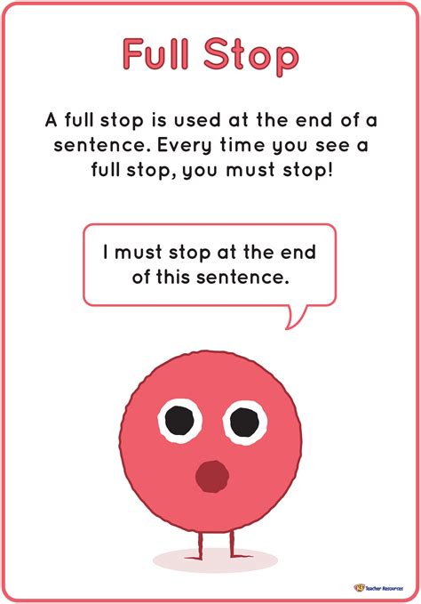 Image result for Images of full stop | Teacher resources, Full stop, Punctuation