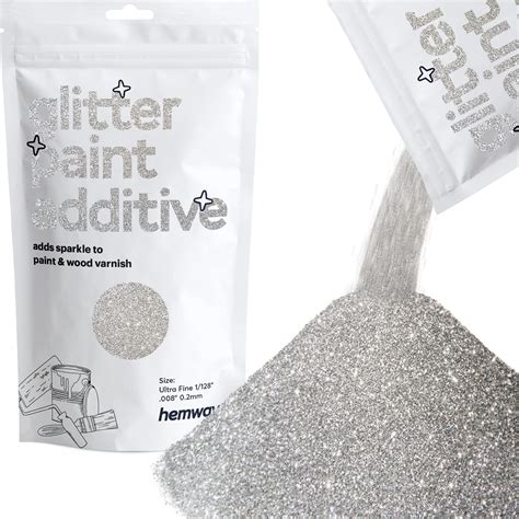 Buy Hemway Silver Glitter Paint Additive 100g 35oz For Acrylic Latex