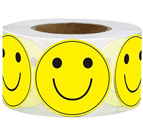 Buy Large Yellow Smile Face Stickers Happy Face Labels 2 Inch Round