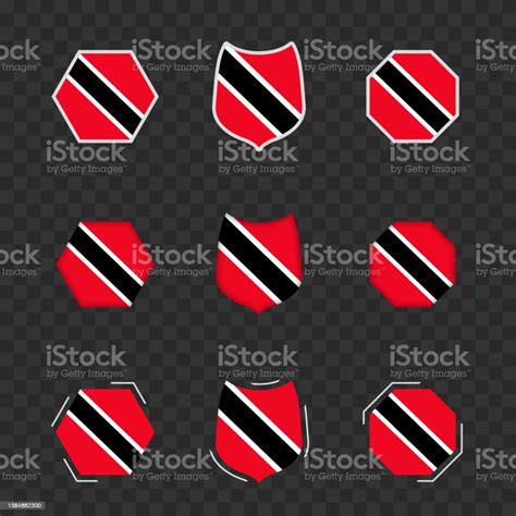 National Symbols Of Trinidad And Tobago On A Dark Transparent