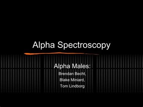 Alpha Spectroscopy