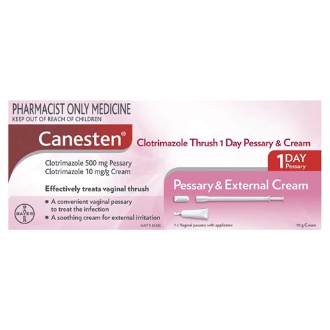 Buy Canesten 1 Day Vaginal Pessary 500mg And External Cream 1 Thrush Treatment 1 Pack Online