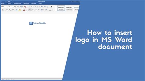 How To Insert A Logo Into A Microsoft Word Document Lokesh Kaushik