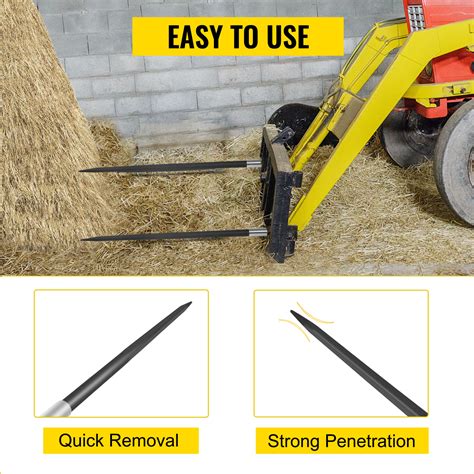 Vevor Hay Spear Spears 49” Hay Bale Spear Spike 4000 Lbs Capacity