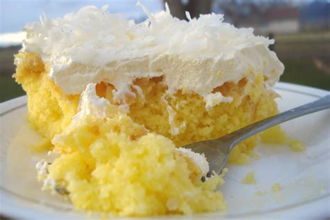 A rich, tasty dessert made with a cake mix and added ingredients from your cupboard to make an unforgettable melt in your mouth pound cake that will remind you of a pina colada because of the pineapple flavored cake, the rum glaze that soaks partially into the cake and glazes over the top and sides, and the toasted coconut that tops it all off! Lemon Coconut Layer Cake | thekitchenman | Wayne Conrad ...