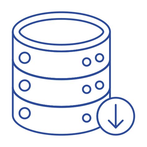 Data Backup Storage Database Network And Communication Icons