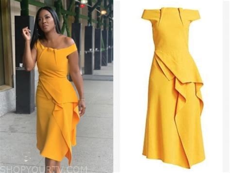 Tamron Hall Show September 2019 Kenya Moores Yellow Off The Shoulder