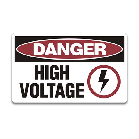 High Voltage Warning Danger Electric Wire Shock Hazard Vinyl Sticker