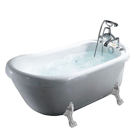 Tubs carved from marble, showers that mimic waterfalls, and breezy outdoor spas are just a few of the luxurious options available. Ariel 5-1/2 ft. Whirlpool Tub in White-BT-062 - The Home Depot